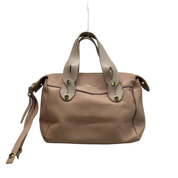 JIMMY CHOO - Pink Beige Beige Leather Handbag
